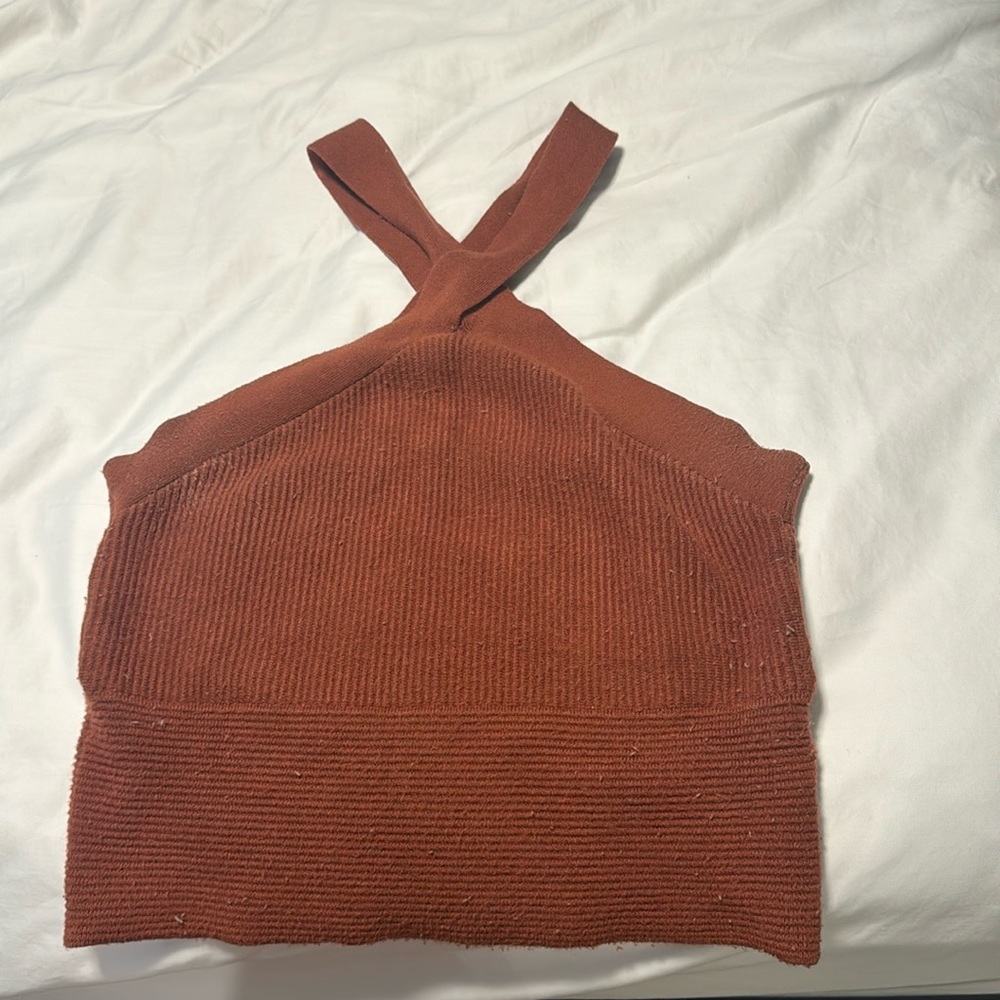 Brown/orange Abercrombie halter top
